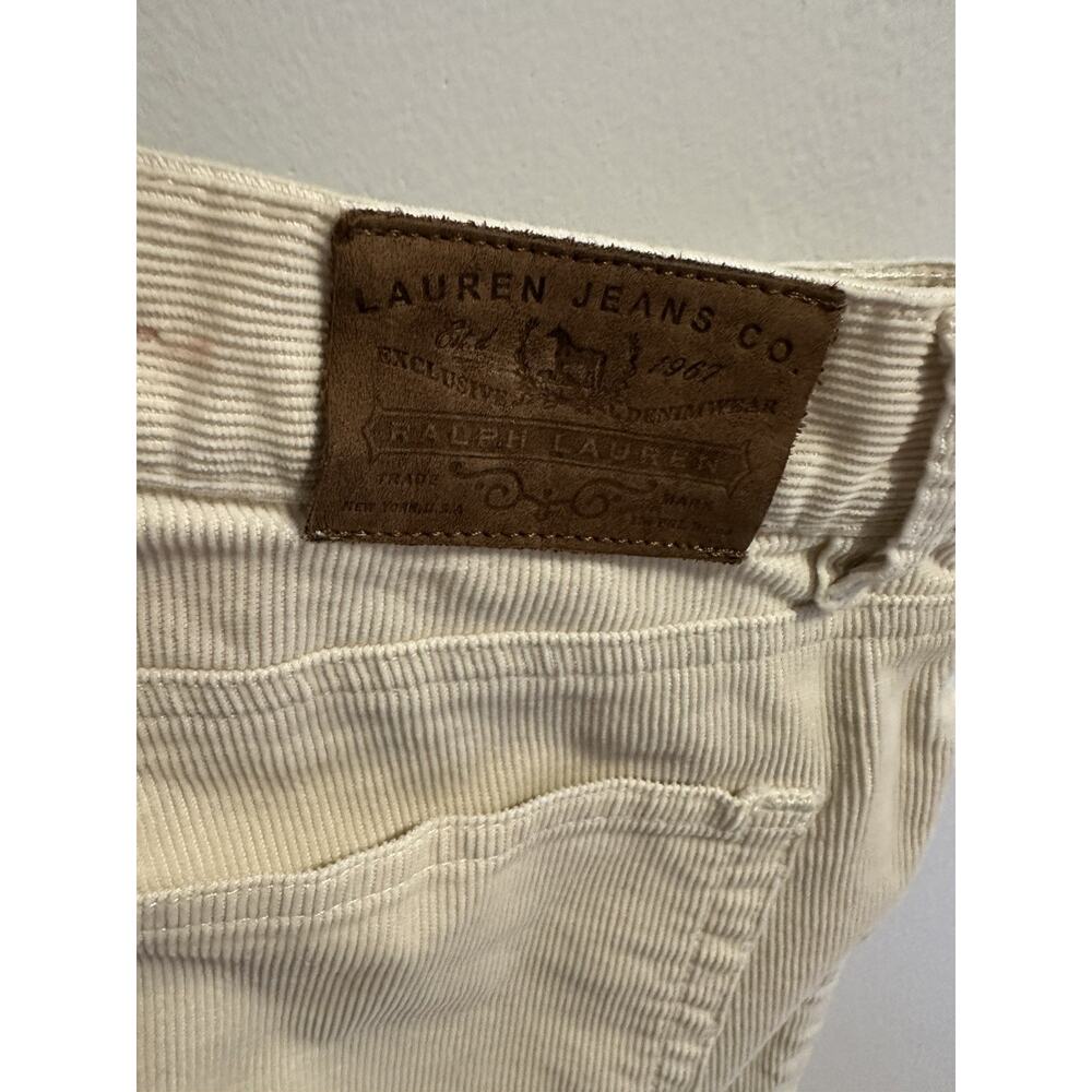 Lauren Jeans Co Ralph Lauren Cream Corduroy Pants Women's Sz 8 Bootcut Academia - Picture 4 of 11